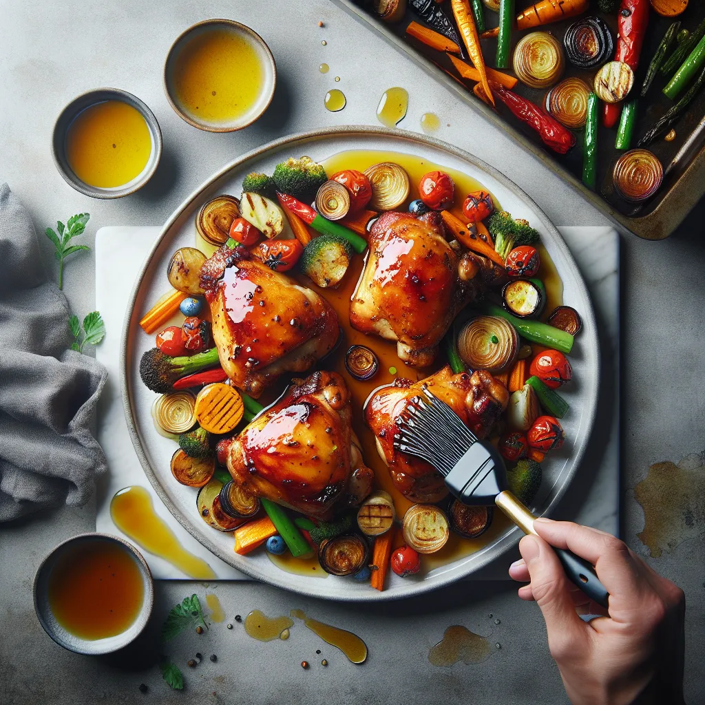 Honey Glazed Chicken Thighs with Roasted Vegetables