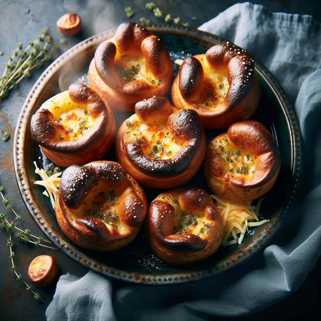Savory Cheese and Herb Yorkshire Puddings