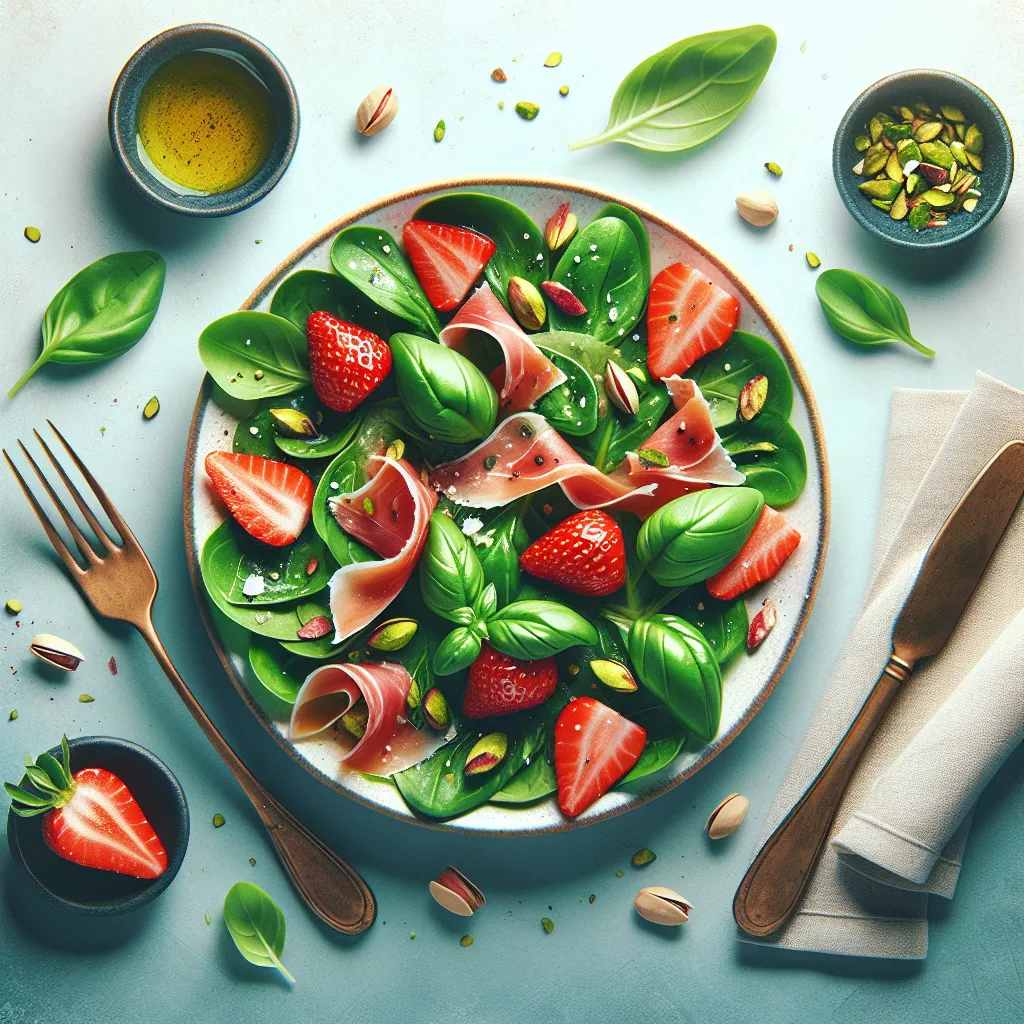 Spinach, Strawberry, and Prosciutto Salad